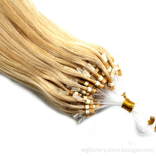 Wholesale price microlink hair extensions,virgin human extensions hair,micro links hair extensions 100% human hair